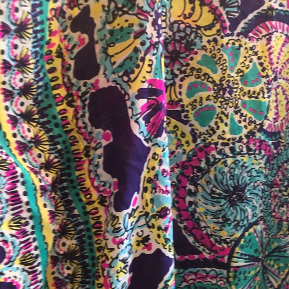 Lilly Pulitzer Silk Caftan Plum Skipping StonesXSS - Picture 6 of 6